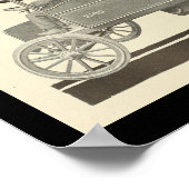 電気自動車モーターカーヴィンテージプリントトラック ポスター (角)