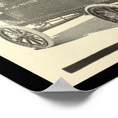 電気自動車モーターカーヴィンテージプリントトラック ポスター (角)