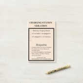 電気自動車充満場所の違反 ポストイット (デスク上)