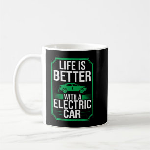 電気自動車充電ステーション引用文打者 コーヒーマグカップ