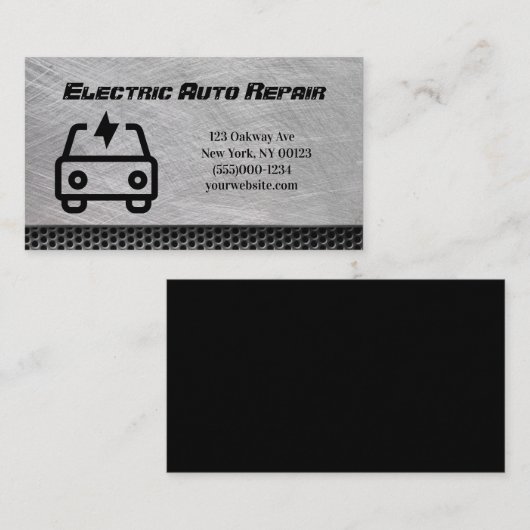 電気自動車整備士修理サービス 名刺 (正面/裏面)