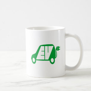 電気自動車緑EVアイコンロゴ- コーヒーマグカップ