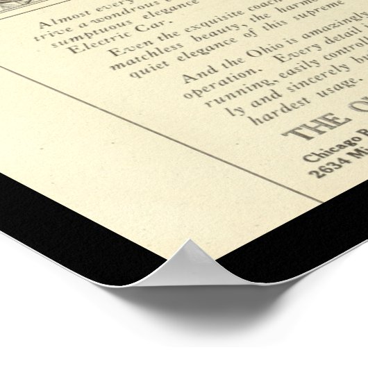 電気自動車自動車ヴィンテージプリント ポスター (角)