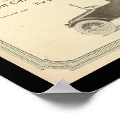 電気自動車自動車ヴィンテージプリント ポスター (角)