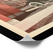 電気自動車自動車ヴィンテージプリント ポスター (角)