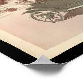 電気自動車自動車ヴィンテージプリント ポスター (角)