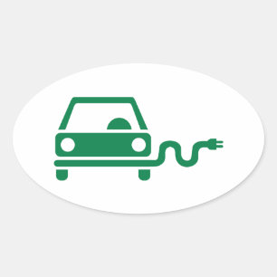 電気自動車 楕円形シール