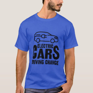 電気自動車 電気自動車 変化をもたらす 面白い Tシャツ