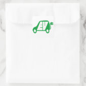 電気自動車EVアイコンのロゴ – スクエアシール (バッグ)