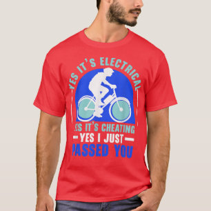 電気自転車Eバイク乗り自転車ラバーバイサイクリング4 Tシャツ