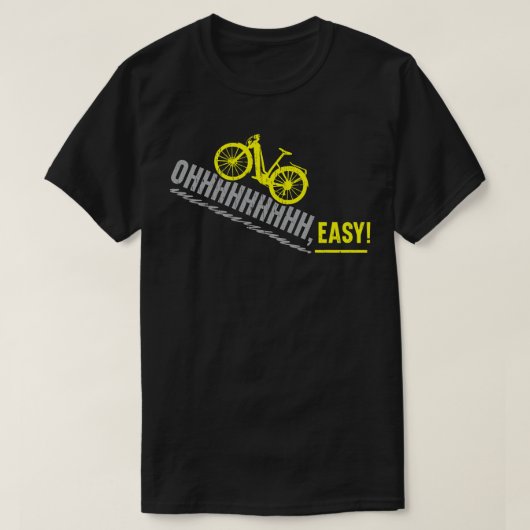 電気自転車Eバイク乗り自転車ラバーバイサイクリング Tシャツ (デザイン正面)