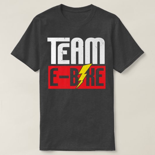 電気自転車Eバイク乗り自転車ラバーバイサイクリング Tシャツ (デザイン正面)