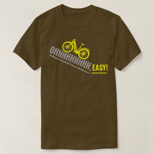 電気自転車Eバイク乗り自転車ラバーバイサイクリング Tシャツ (デザイン正面)