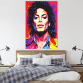 電気色ポップ・アートのの王 キャンバスプリント (インサイチュ (寝室))