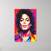 電気色ポップ・アートのの王 キャンバスプリント (正面)