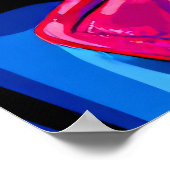 電気色ポップ・アートのの王 ポスター (角)