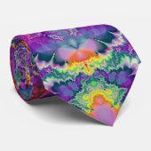 電気花の紫色の虹の万華鏡のように千変万化するパターンの芸術 ネクタイ (ロール)