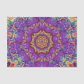 電気花の紫色の虹の万華鏡のように千変万化するパターンの芸術 薄葉紙 (正面)