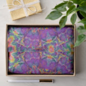 電気花の紫色の虹の万華鏡のように千変万化するパターンの芸術 薄葉紙 (ギフト)