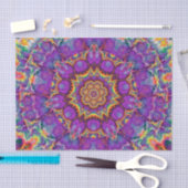 電気花の紫色の虹の万華鏡のように千変万化するパターンの芸術 薄葉紙 (クラフト)