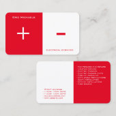 電気芸術2の側面の割れ目 名刺 (正面/裏面)