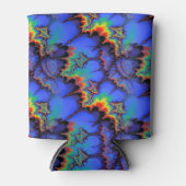 電気虹の波フラクタルアートパターン 缶クーラー (正面)