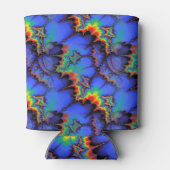 電気虹の波フラクタルアートパターン 缶クーラー (裏面)