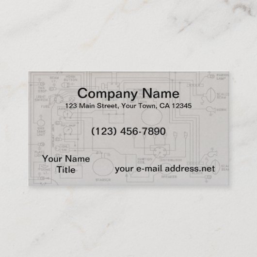 電気設計図 名刺 (正面)