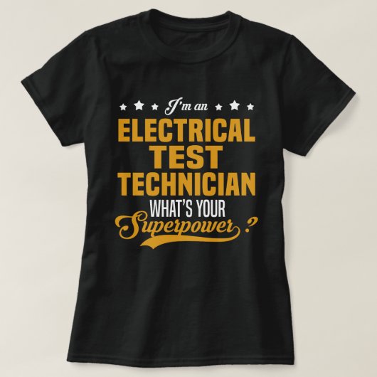 電気試験技師 Tシャツ (デザイン正面)