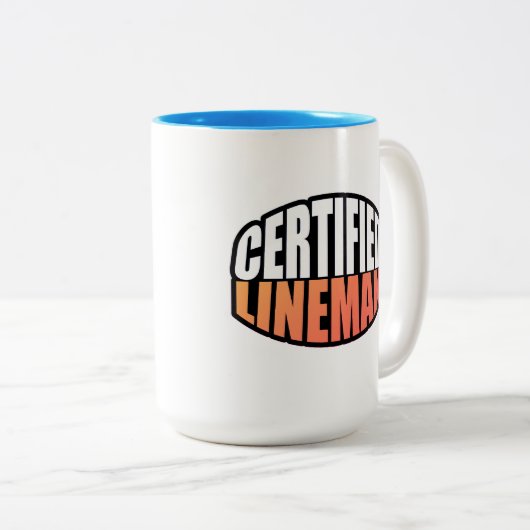 電気認定リーマンツートーンコーヒーマグ ツートーンマグカップ (正面右)