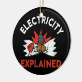 電気説明Physics Electrician Volt セラミックオーナメント (左)