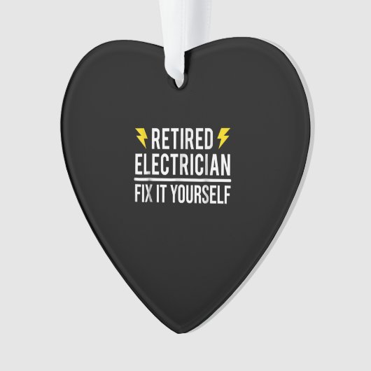 電気退職した技師が自分で直おもしろいす オーナメント (正面)