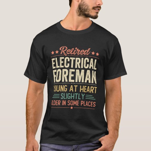 電気退職した職長 Tシャツ (正面)