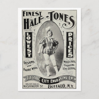 「電気都市版木、銅版、版画広告」 ポストカード