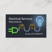電気配線光電源プラグ回路 名刺 (正面)