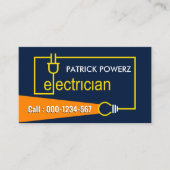 電気配線電球光ビーム 名刺 (正面)