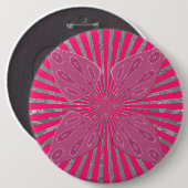 電気開花の翼：鮮やかなエッジと美しい 缶バッジ (正面&裏面)