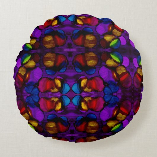 電気開花 ラウンドクッション (正面)