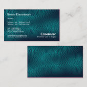 電気雨(明白な) -ティール(緑がかった色) 名刺 (正面/裏面)