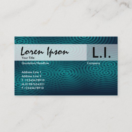 電気雨-緑 名刺 (正面)