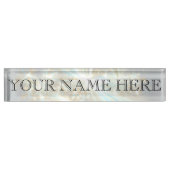 電気雪のフラクタルの名札 デスクネームプレート (正面)