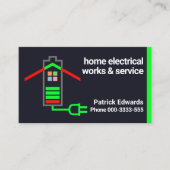 電気電池ゲージホーム回路 名刺 (正面)