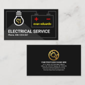 電気電池用回路電球 名刺 (正面/裏面)