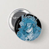 電気青いボタン 缶バッジ (正面&裏面)