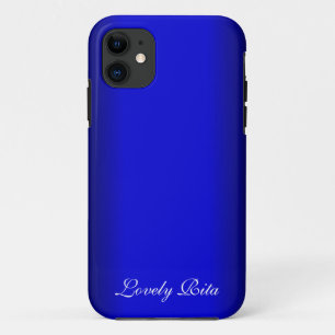 電気青い個人的 iPhone 11 ケース