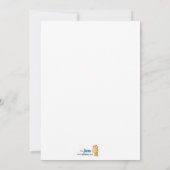 電気青色宇宙ボーリング誕生日招待状 招待状 (裏面)