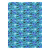 電気青色発光フラクタル反復パターン テーブルクロス (正面)