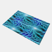 電気青色発光フラクタル反復パターン ドアマット (アングル)