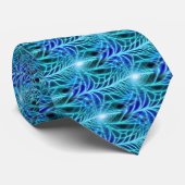 電気青色発光フラクタル反復パターン ネクタイ (ロール)