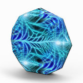 電気青色発光フラクタル反復パターン フォトブロック (右)
